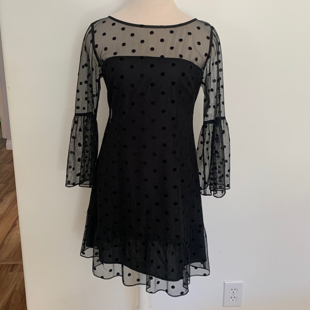 NWT BB Dakota black polka dot dress